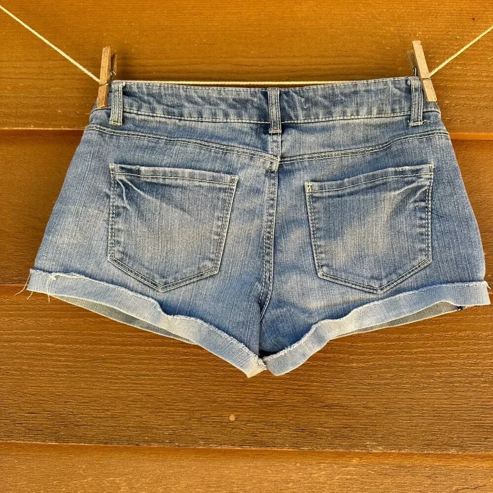 21 Denim Jorts Cuffed Jean Shorty Medium Blue Shorts Size 26 - Picture 6 of 8